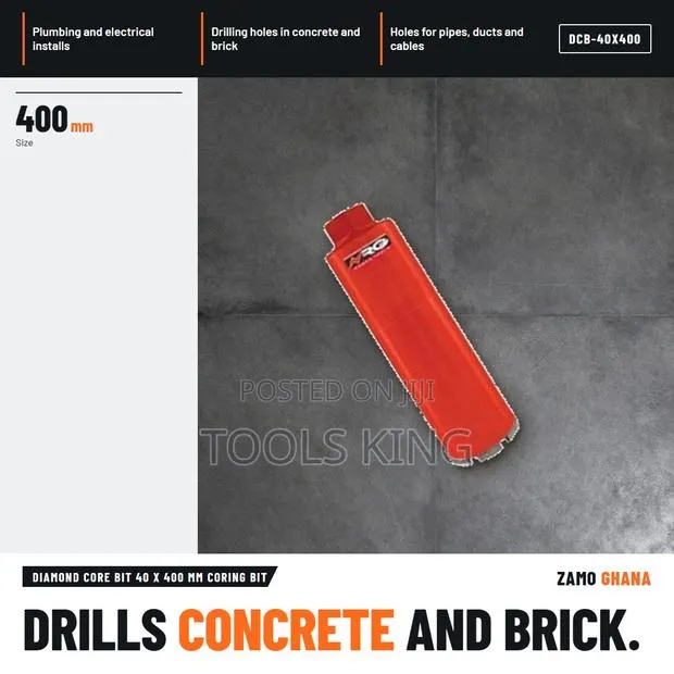Diamond Core Bit 40 X 400 Mm Coring Bit - DCB-40X400 · Photo 1