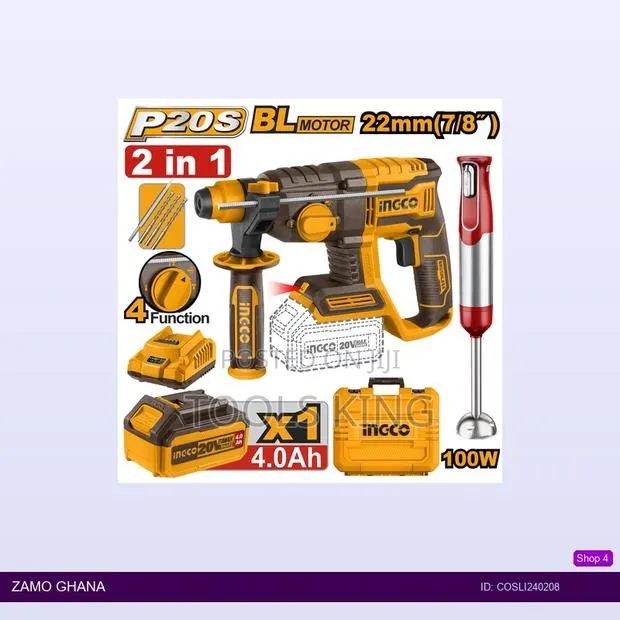 Cordless Rotary Hammer 20v 22mm - Cosli240208 · Photo 1