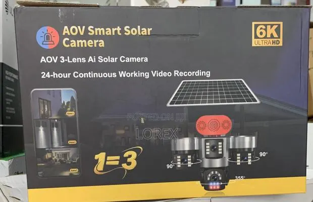 Triple Lense CCTV Solar Powered Camera · Photo 1