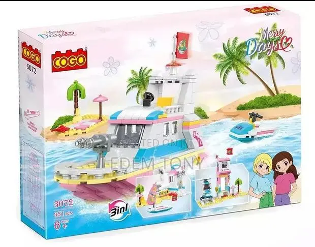 Cogo Girls "Beach Girl" 3-in-1 Building Set, Mode:3072, 351 Pieces · Photo 1
