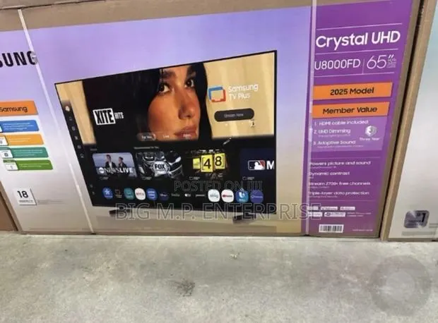 Brand New SAMSUNG 65 Inch Class Crystal UHD U8000F 4K Smart TV (2025) · Photo 1