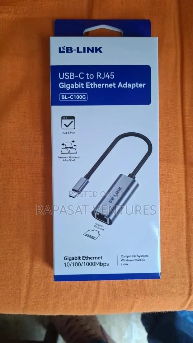 Lb-Link USB-C to Rj45 Female Gigabit Ethernet Adapter Bl-C100g · Photo 1