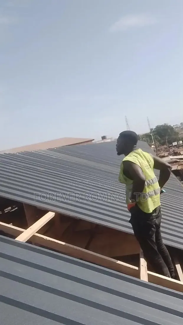 Inverted Box Rib Roofing Project Ongoing at Ashiaman Market · Photo 1