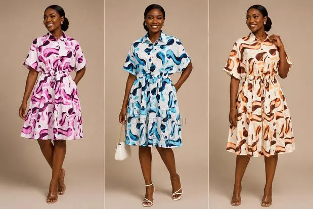Patterned Shirt Dress Available · Photo 1