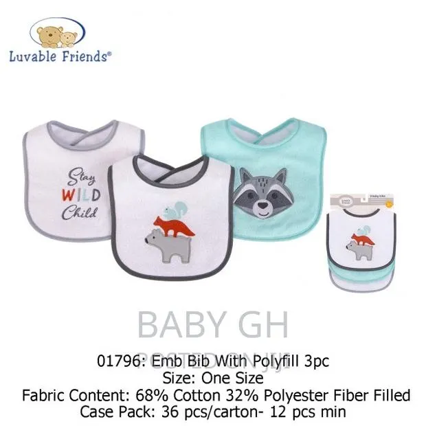 Hudson Baby Luvable Friends 3 Piece Dribble Bibs · Photo 1