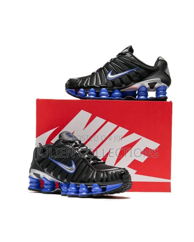 Nike Air Shox Tl Blue Black and Grey · Photo 1