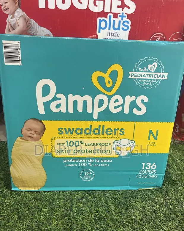 Pampers Swaddlers Baby Diapers Size Newborn, 136 Count · Photo 1