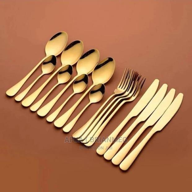 Gold Cutlery Set 24pis