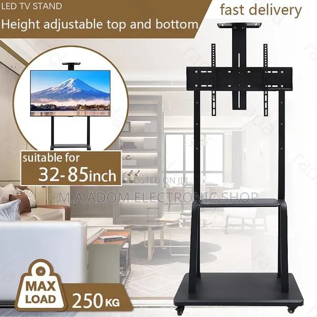 Mobile Tv Cart With Wheels Suitable for 32”-85” · Photo 1