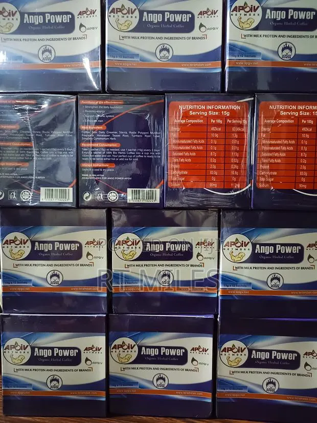 Ango Power Organic Herbal Coffee - 12 Sachets - Stay Grounded · Photo 1