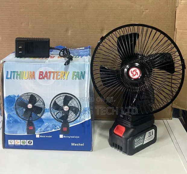 Mechel 21V Cordless Lithium Battery Fan, 21V Wireless Rechargeable Fan · Photo 1