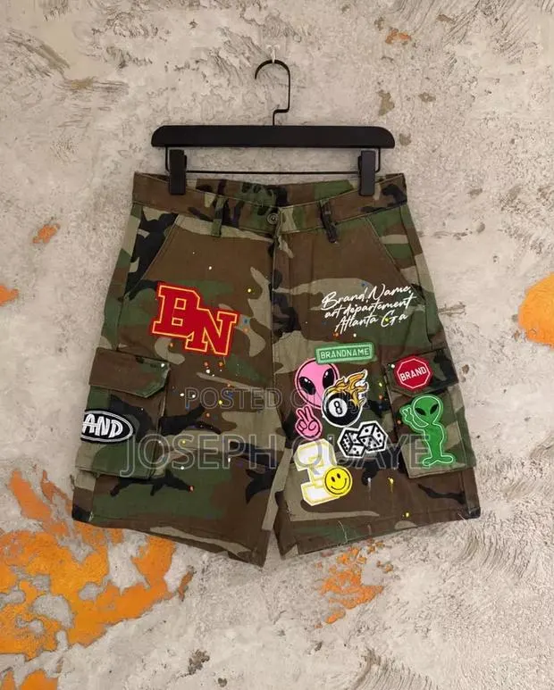 Military Green Utility Shorts · Photo 1