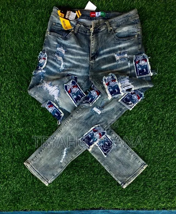 Original Quality Men's Faded Crazy Revel Youth Jeans · Photo 1