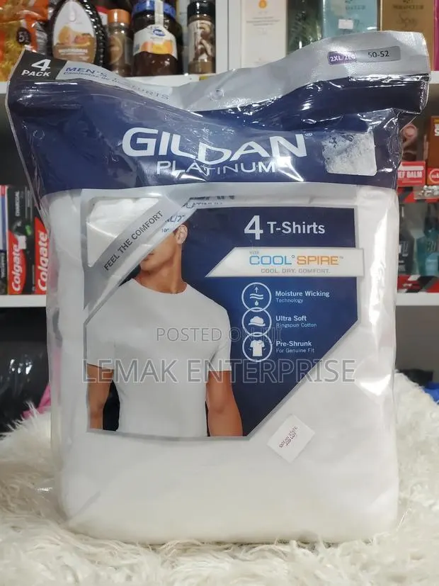 Gildan 4 Pack Platinum T Shirt Size XXL · Photo 1