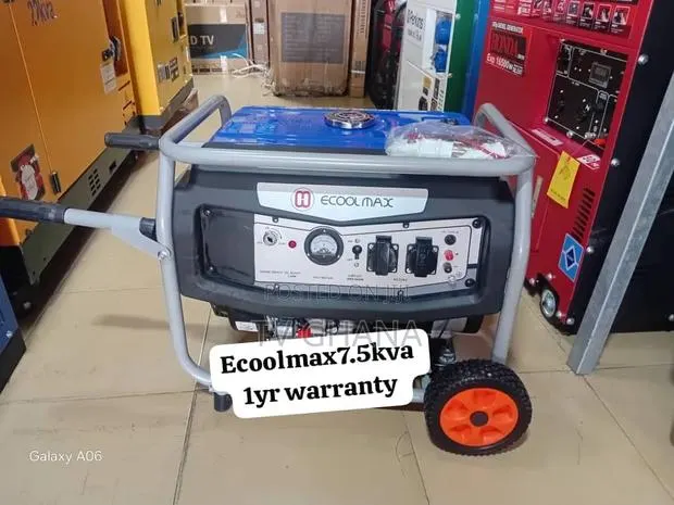 Ecoolmax 7.5kVA Generator 8500W – Powerful Home Shop Genset7.5kva · Photo 1