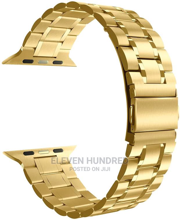 Watch Strap for Iwatch 42mm 44mm Stainless Steel Gold · Photo 2