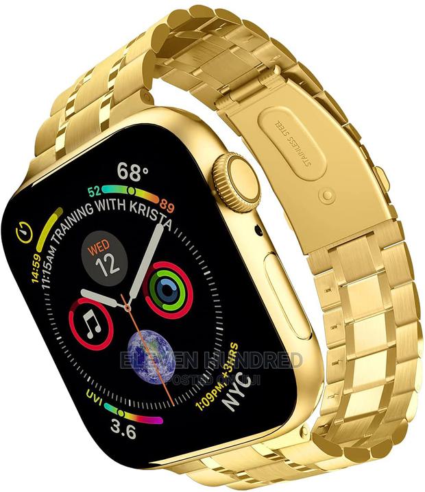 Watch Strap for Iwatch 42mm 44mm Stainless Steel Gold · Photo 4