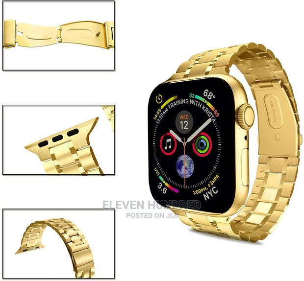 Watch Strap for Iwatch 42mm 44mm Stainless Steel Gold · Photo 1