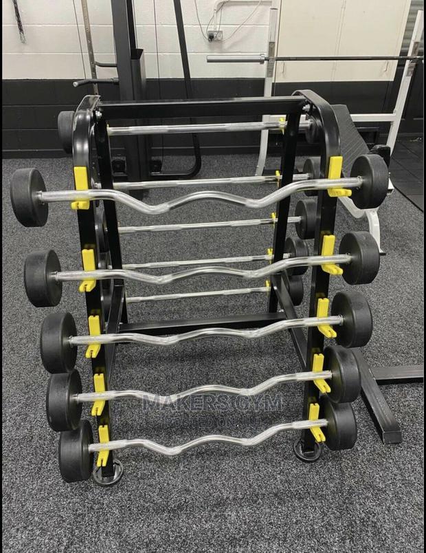 Ez Fixed Weight and Straight Bars Set With Rack 10kg- · Photo 2