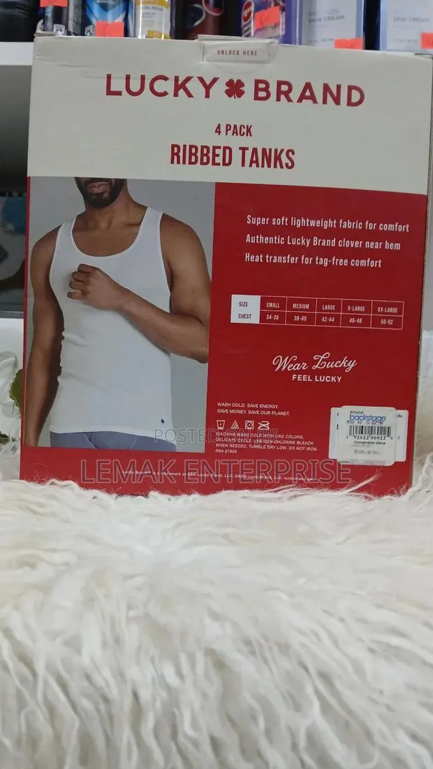 Lucky Brand 4-Pack White Ribbed Cotton Men Underwear Medium-Size · Photo 4