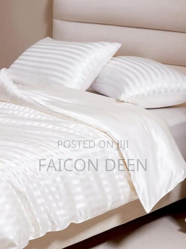 White Stripped Original Duvet Cover Only ;;Trusted by Hospitality Pros · Photo 1