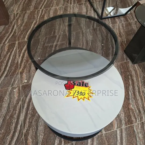 Double Center Table Wd11 (Glass and Marble) · Photo 1