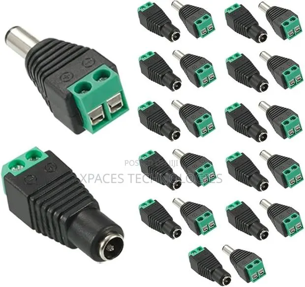 10pack 12V Male & Female DC Power Connector Adaptors · Photo 1