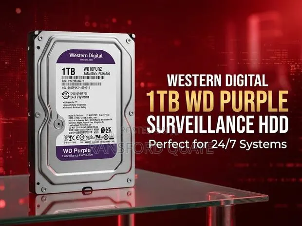 1TB Wd Purple CCTV Hard Disk Drive · Photo 1