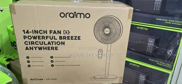 Oraimo Air Cruze 14 Inch Rechargeable Pedestal Fan · Photo 1