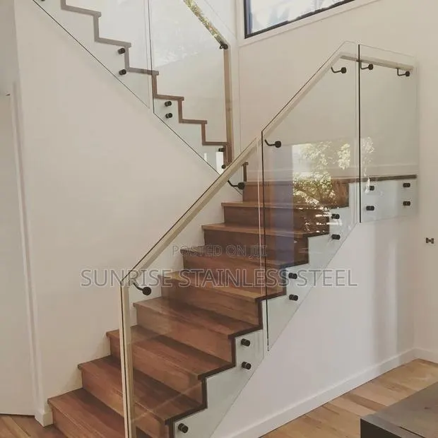 Sunrise Stainless Dark Glass Railing Design · Photo 1