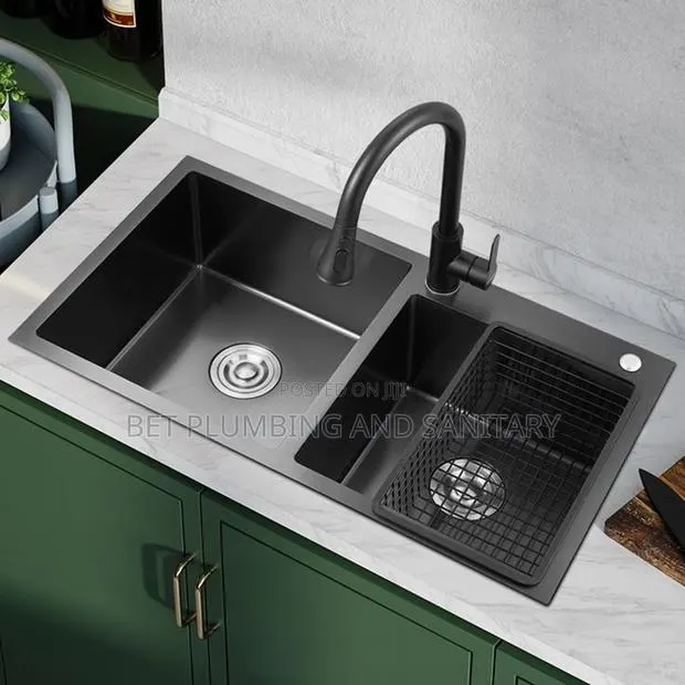 Double Bowl Cabinet Sink With Tap_complete _Kitchen Sink · Photo 1