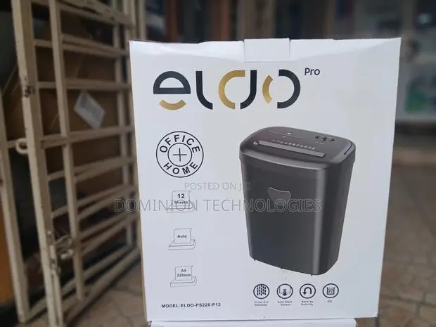 Eldo Cd228p -10 Paper Shredder - 12 Sheet Cross Cut · Photo 1