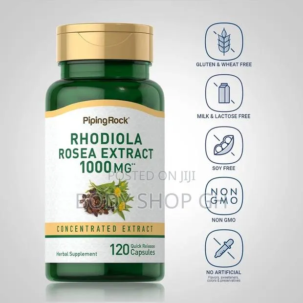 Piping Rock Rhodiola Rosea Extract Supplement |120 Capsules · Photo 1