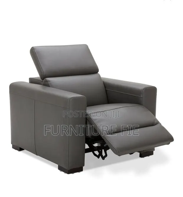 Nevio 39” Leather Power Recliner Single Chair From Macy’S · Photo 1