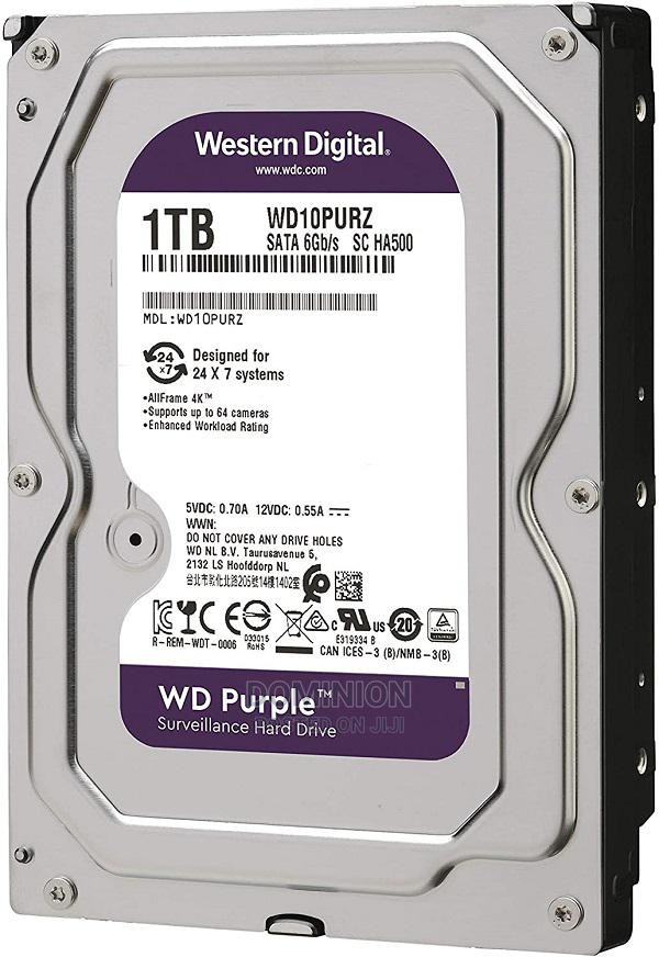 Wd Purple 1tb Surveillance HDD Sata 6/Gbs, Wd10purz · Photo 1