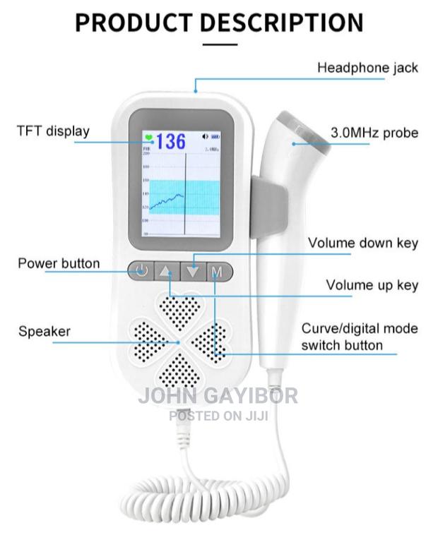 Quality Fetal Doppler/Fetoscope With Warranty+ Free Scan Gel · Photo 2