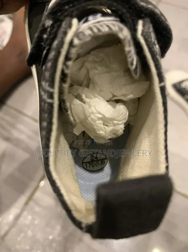 Kids Black White High-Top Sneakers – Velcro Lace Up Canvas Shoes · Photo 4