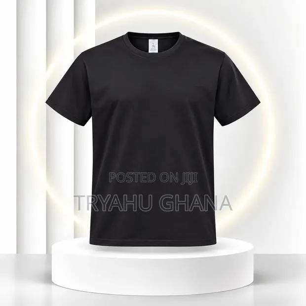 TRYAHU — Premium Black Crew-Neck T-Shirt · Photo 1