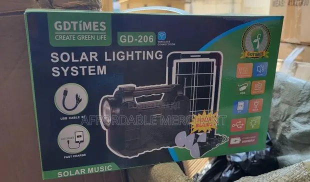 Gdtimes Solar Lightingsystem//Solar Lamp 4 Bulb · Photo 1