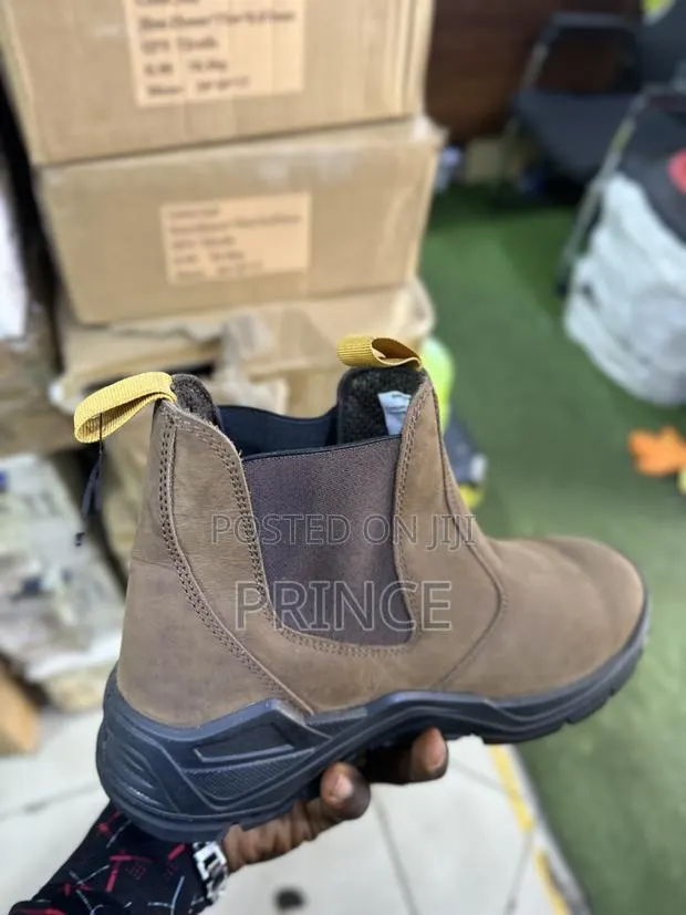 KINGUARD Brown Chelsea Safety Boot - All Sizes- Steel Toe - Anti-Slip · Photo 1