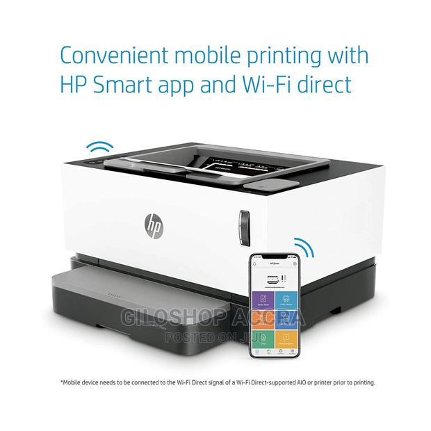 Hp Neverstop 1000w Wifi Enabled Monochrome Laser Printer · Photo 2