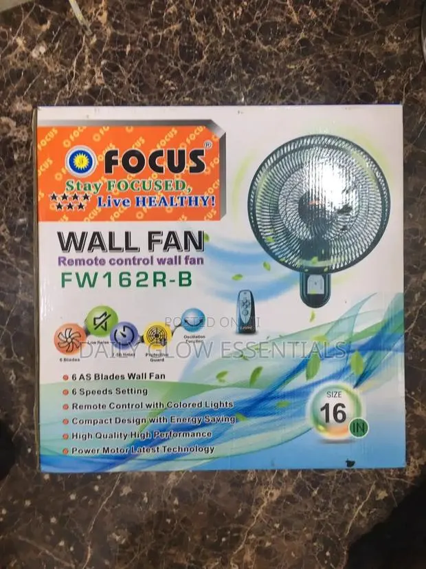 Focus Wall Fan With Remote Control – Powerful Cooling Fan · Photo 1