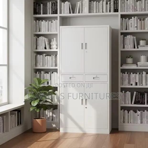 Metal Storage Cabinet With Drawers And Adjustable Shelves · Photo 1