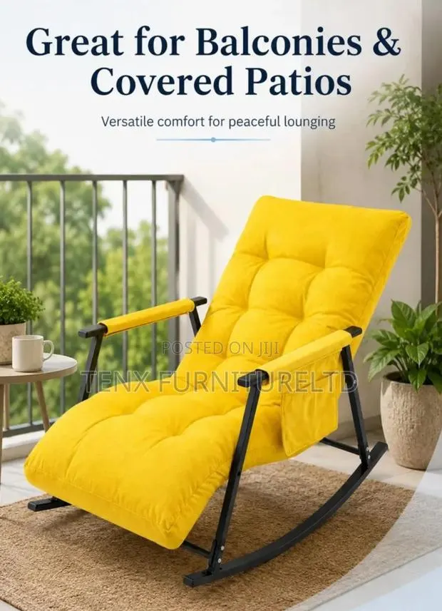 Padded Rocking Chair With Side Pocket - · Photo 1