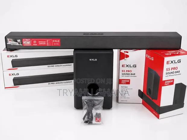 Buy EXLG S5 PRO Sound Bar With Wireless Subwoofer Online|Tryahu Ghana · Photo 1