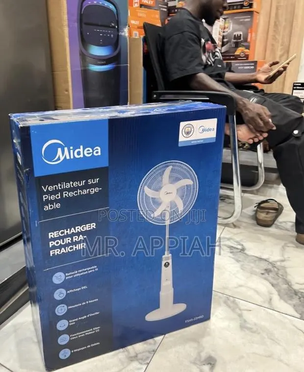 Shop Order Midea 18 Inch Rechargeable Standing Fan(White) · Photo 1