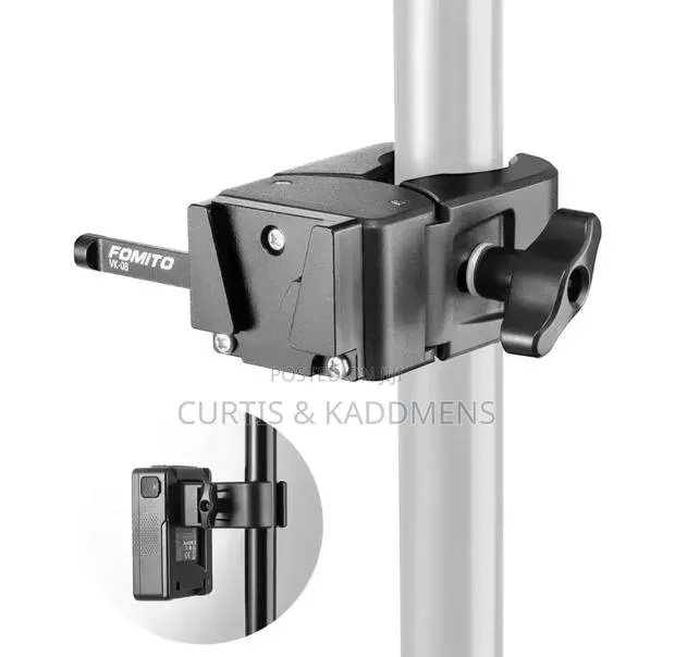 V Mount Battery Holder/Adapter for Tripod, Light Stand, Gimbals · Photo 1
