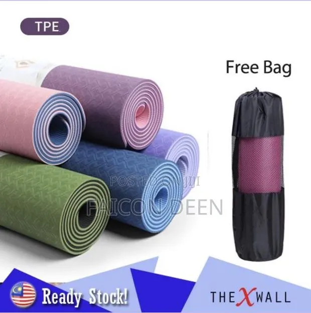 Premium Thick Yoga Mats Plus Free Back (Available in Diff Colors · Photo 1