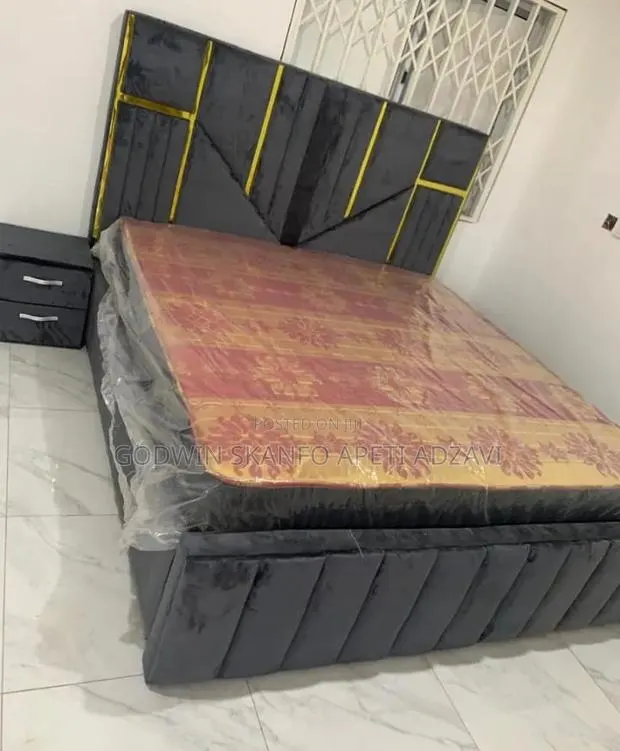 Queen Size Bed Frame and Mattress Side Drawer Available · Photo 1