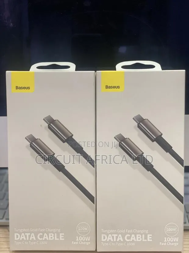 Baseus Tungsten Gold Fast Charging Cable Type-C to Type-C (100W) · Photo 1